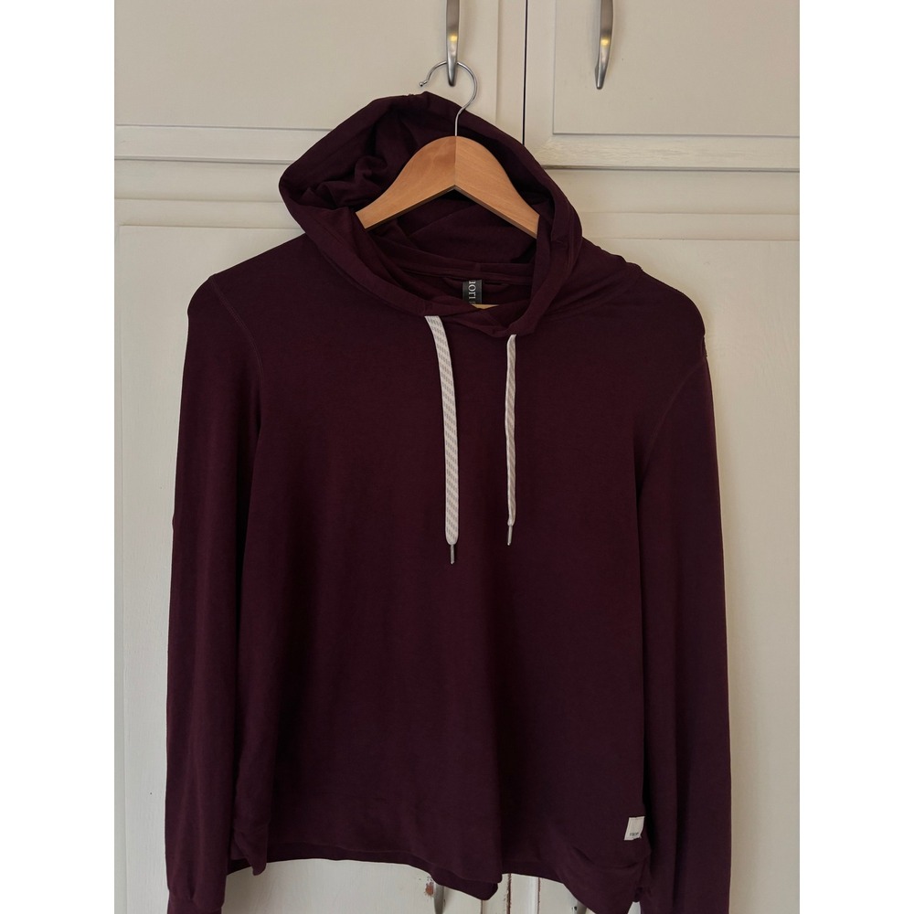 Vuori Halo Essential Hoodie Womens Medium Burgundy DreamKnit Pullover VW226 - Picture 2 of 8